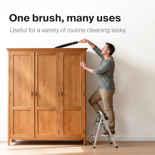 KONEX 44" Dryer Vent Cleaner Brush Flexible Lint Trap Cleaning Tool with Horsehair Bristles - style: Conical Horsehair