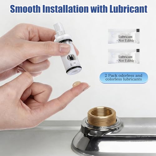Enhon 2 Tub Faucet Cartridge, Removal Tool Compatible with Moen 1224 1224B