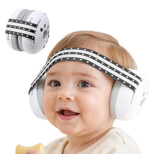Yoofoss Baby Ear Muffs Noise Protection for Infants Up to 36 Months - Noise Cancelling Headphones for Ear Protection - color: Black