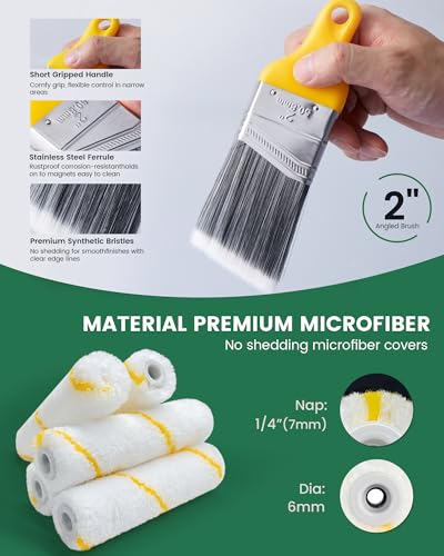Voomey Paint Bucket Hand Held & Paint Cup Kit for Repairs & Small Projects - size: 23 Pcs Paint Bucket Kit