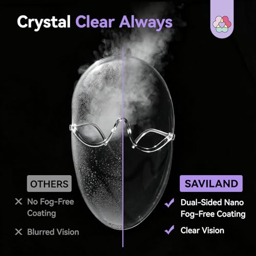 SAVILAND Full-Face Fog-Free Face Shield for Nail Dust Nail Technicians - size: full clear face shield