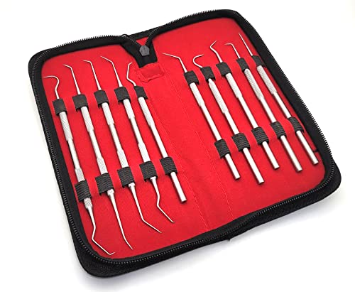 Set of 10 Stainless Steel Precision Micro Probe Set Combo, 5.5 inch- 6 inch Overall Length