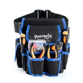 Tool Belt for Men: Electrician Tool Pouch with Adjustable Waist Strap,Tool Bag for Construction, 8 Durable Pockets, Maintenance & DIY, Fits Waist 31” to 52” (Blue, Extra Large) - color: Blue