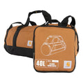Carhartt Classic Round Duffel with Utility Pouch, Heavy-Duty, Water-Resistant Packable Gear Bag for Jobsite, Gym, and Travel - color: Carhartt Brown, style: 40l