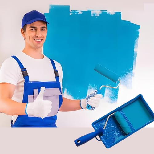 6 Pack 2 Inch Paint Roller Kit, Mini Paint Roller Set, High Density Foam Paint Rollers with Tray for Painting Wall, Door, Cabinet