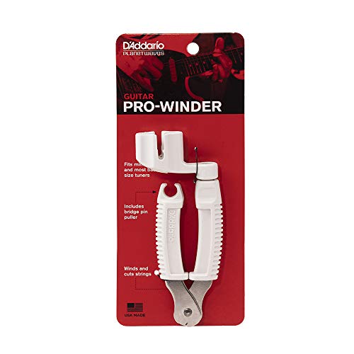 D'Addario Pro-Winder Guitar String Winder Tool, White - color: White, style: Guitar