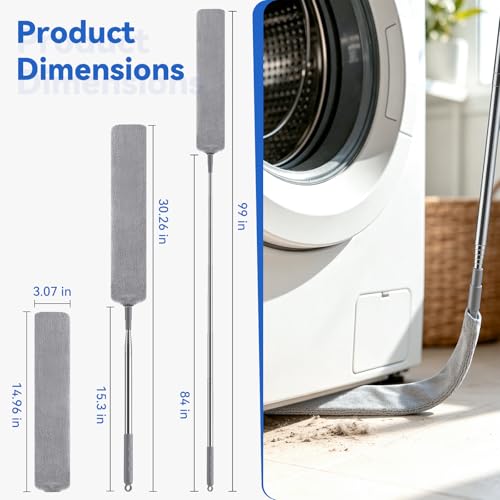 4 Pcs Blind Cleaner & Gap Duster, Under Fridge Retractable Cleaning Tools