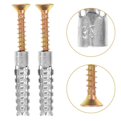 ARTIBETTER Drywall Anchors and Screws Kit 20 Iron Expansion Tubes with 20 Drywall Screws Wall Anchors for Shelf Mounting Heavy Duty Anchors for Home and Construction Projects