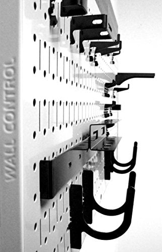 Pegboard Rack Wall Control Home & Garage Tool Storage & Organization White Metal Pegboard Pack - Two 32-Inch x 16-Inch White Steel Peg Board Panels - color: White