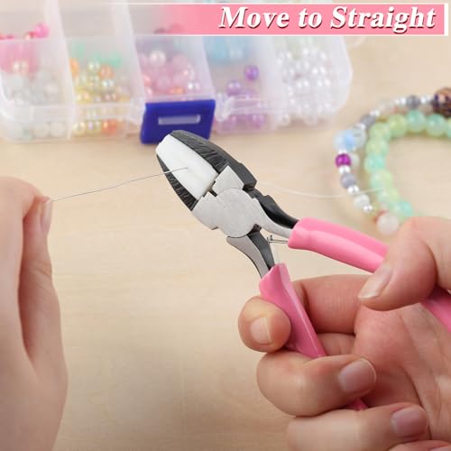 Flat Nose Pliers for Jewelry Making with 2 Replacement Tips, 5 Inch Soft Jaw Pliers with Consistent Grip, Wire Straightener for Beading, Looping, Gripping, Shaping - style: Flat Soft Jaw Pliers