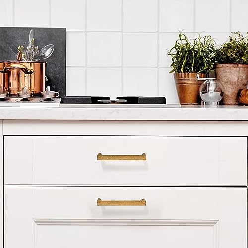 10 Pack 3 Inch Antique Brass Cabinet Pulls, Kitchen Hardware | Heavy-Duty Solid Zinc, Easy to Install, Good Scratch Resistance, Durability, Kitchen Cabinet Pulls for Drawers Dressers - color: Antique Brass, size: 3"/76MM Hole Center, style: 10 Pack