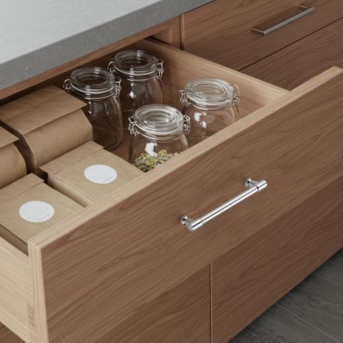 Ravinte Polished Chrome Kitchen Pulls Cabinet Handles 5 Inch 10 Pack - color: Polished Chrome, size: 5 Inches Hole Center