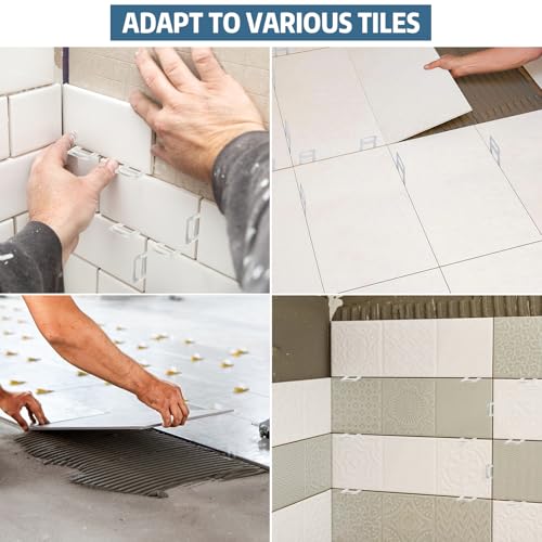 2000 Tile Spacers 1/8 Inch Tile Leveling Clips for Floor Tiles - size: 1/8 Inch*2000 Piece