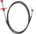 118" Flexible Grabber Claw Pick Up Reacher Tool, Drain Snake Hair Drain Clog Remover Tool with 4 Claws Bendable Hose for Litter Pick, Home and Kitchen Sink, Drains, Toilet - style: 118 IN