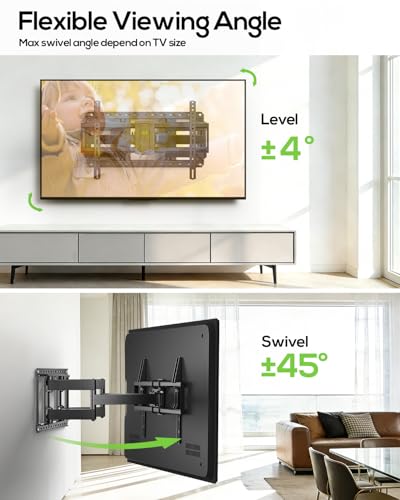 USX MOUNT Full Motion TV Wall Mount for Large TVs 42-97 Inch up to 150 lbs - size: For 42" to 97" TVs