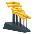 "Bondhus 13390 Set of 10 Hex T-handles w/Stand, sizes 3/32-3/8""", multi, one size