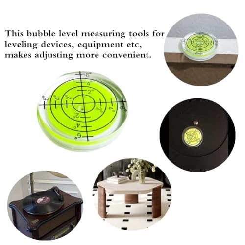 6Pcs Circular Bubble Spirit Levels 32x7mm Degree Mark Round Level Bubble Leveling Tool Measuring Layout Tools