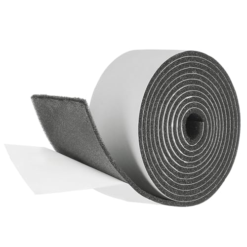 uxcell Weather Stripping Door Seal, 1-9/16" x 1/8" x 6.5 Ft Adhesive Foam Tape Seal Soundproof Insulation Strips for Door Frame Window Gaps (1 Roll, 6.5 Feet) - size: 1-9/16" x 1/8" (6.5 Ft)