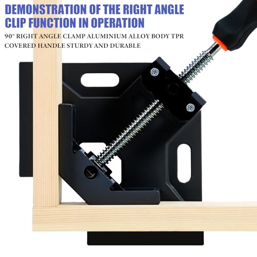 Corner Clamp 4pcs 90 Degree Right Angle Clamp - color: Black