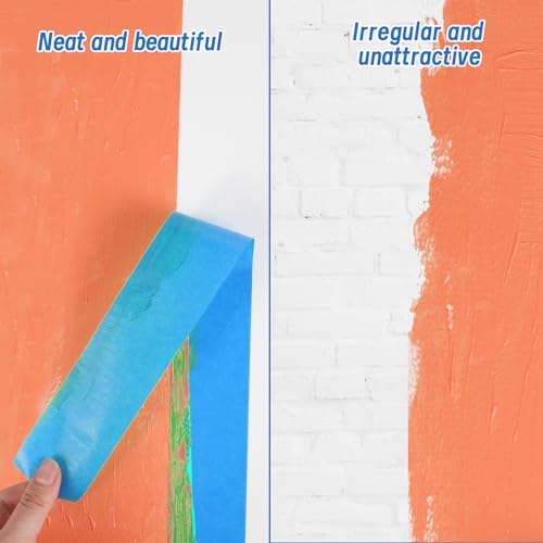 5 Rolls Painters Tape 2 Inch Wide Blue Painters Tape for Wall Painting - size: 5rolls/2in（L)