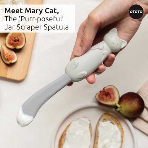OTOTO Muscateers Bundle of Mary Cat, Katie, Kitty - Jar Scraper Spatula, Soup Ladle, Pizza Cutter - Cute Kitchen Accessories, Spooky Gothic Cat Gifts for Women, Kitchen Gifts, Halloween Gifts - color: Muscateers Bundle
