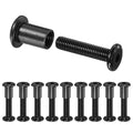 M METERXITY 10-Pack Hex Drive Socket Cap Bolt, M8 x 35mm Carbon Steel Furniture Connector Bolts Barrel Nuts for Furniture Assembly/Cabinet/DIY Binding Post Screws Rivet Fasteners [Black] - size: M8 x 35mm
