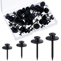 Zhengmy 40 Pcs Double Headed Picture Hangers Nails 4 Size, Black - color: Black