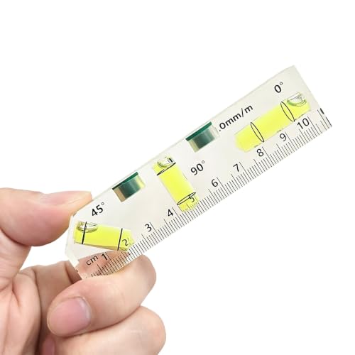 GEONASSUR 102mm Magnetic Acrylic T-Type Torpedo Level, 2 Vials Pocket Level