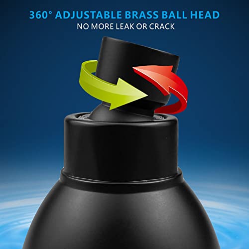 High Pressure Shower Head - Powerful Bathroom Pressure Boosting Showerhead - Perfect Universal Replacement for Rain Shower Heads(Matte Black) - color: Matte Black