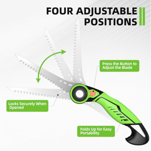 14Inch Folding Hand Saw,Heavy-Duty Pruning Saw with SK5 Extra-Long Blade - size: 14