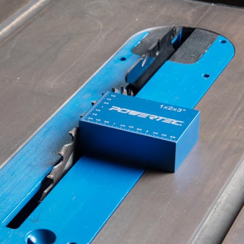 POWERTEC 72230 15pcs Setup Blocks Height Gauge Set & 16 x 24 Inch Steel Framing Square, Router Table Setup Bars for Router Bit/Table Saw Blade Height, Band Saw, Drill Press, Woodworking, Construction - size: Square & Router Table Setup Bars