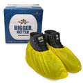 ShuBee Waterproof Shoe & Boot Covers Slip-Resistant Disposable for Plumbing Construction Floor Protection - 40 Pair - color: Yellow