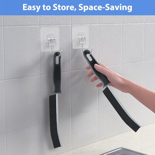 PUFTEM Crevice Cleaning Brush, Hard Bristle Multifunctional Cleaning Brush Tool, Gap Scrub Brush, Cleaning Tools for Narrow Gaps, Grout, Tile Seams, Window Tracks, Car Vents, 3PCS (6)