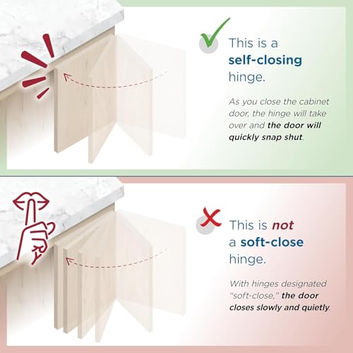 Amerock 1 Pair 1/2" Overlay Self-Closing Euro Concealed Cabinet Hinge - size: 1/2 Inch (13 mm) Overlay