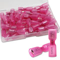 100 PCS Spade Connectors, Heat Shrink Spade Terminal 22-16 AWG - size: 22-16AWG, style: Spade Female