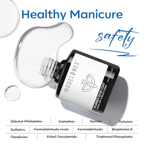 modelones Rubber Gel Base Coat Clear Builder Nail Gel for Weak Nails - color: Rubber Builder Base Coat Clear