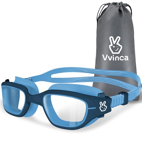 Vvinca Kids Swim Goggles, Swimming Goggles for Kids 3-14 Anti-Fog UV Protection No Leak Pool Glasses for Boys Girls - color: 08 - Blue