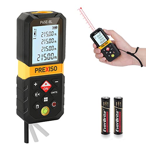 PREXISO Laser Measure, 215Ft Laser Measurement Tool with Diagonal Measuring