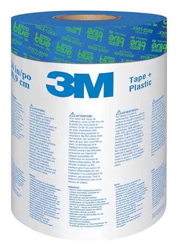 ScotchBlue Tape and Plastic with Dispenser, 24 Inch Wide, PT2093-24-S - size: 24" Width, style: With Dispenser
