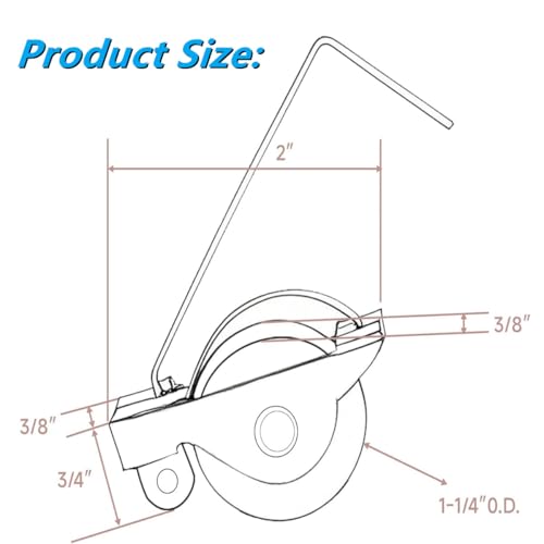 4-Pack Sliding Screen Door Rollers Compatible with KDEX20 Series