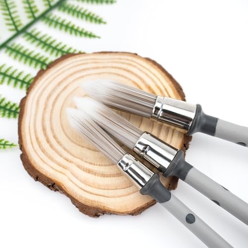 BlingKingdom 3pcs Paint Brushes for Trim, Painting Edger, 0.35/0.47/0.6 in