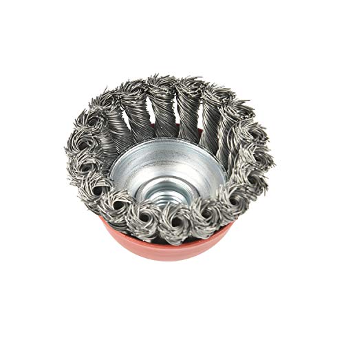 AAIN 3in Wire Wheel Cup Brush,4 Pack Twisted Knotted Brush for Grinders - size: 4 pack, style: 3 Inch Knotted Cup Brush