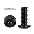 30 PCS 1/4"-20 x 3/4" Flat Head Socket Cap Screws Bolts, Flat Round Head Furniture Allen Bolts, Stainless Steel 304, Full Thread, Black Coating, Screwdriver Bit Included - size: 1/4"-20 x 3/4"