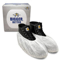 ShuBee Original Disposable, Extra-Large Boot and Shoe Covers, Thicker & Stronger, Durable Protection for Floors - 50 Pairs - color: White