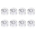 HARFINGTON 8pcs Circular Bubble Spirit Level 10x6mm Mini Round Bubble Spirit Level Little Measuring Layout Tools for TV Industrial Carpentry Picture Frame, White/Black - color: White/Black, size: 10x6mm