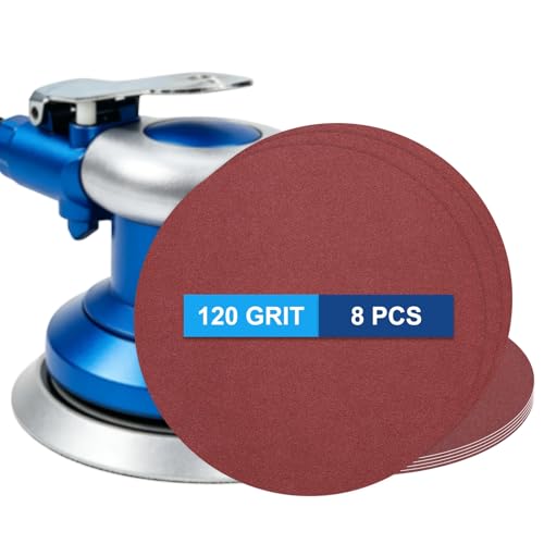 8 Pack 10 Inch PSA Sanding Discs 120 Grit Aluminum Oxide Red - size: 120 grit