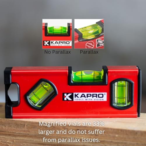 Kapro - 771M TWIN Magnetic Heavy Duty Toolbox Level - For Leveling and Measuring - Features V-Groove and Magnet Base - VPA Certified - 6 Inch - size: 6"