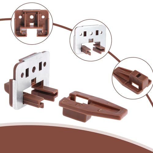 5Pcs Drawer Slide Track Guide Glide with Drawer Guide Metal Backing and Drawer Stop for Center Mount Drawer for Dressers for Nightstand for Rite-Trak I 168 Drawer Slide Systems - style: 5Pcs w/metal backing