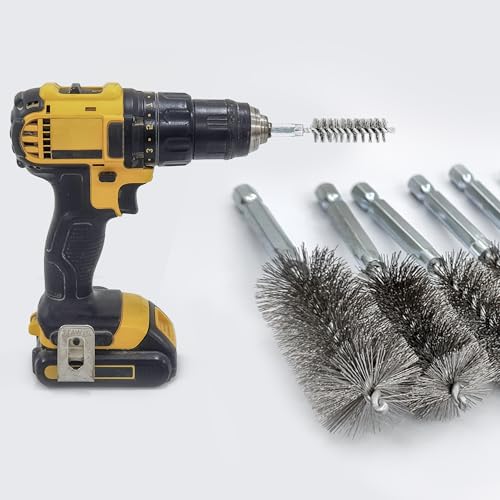 5Pcs 5/8" Stainless Steel Wire Bore Brush for Power Drill Cleaning - size: 16mm | 5/8"