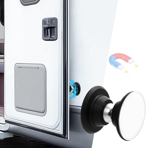 Acostop RV Magnetic Door Catch with Adhesives Screws, 1 Pack